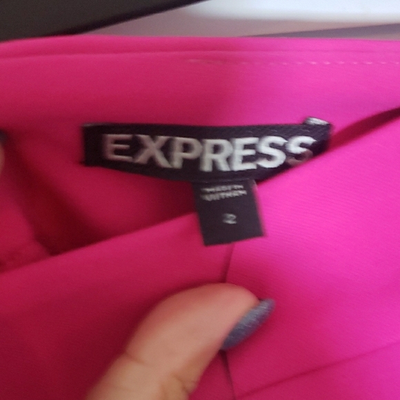 EXPRESS NEON FUCHSIA A-LINE MINI SKIRT  SZ 2 - Picture 9 of 12